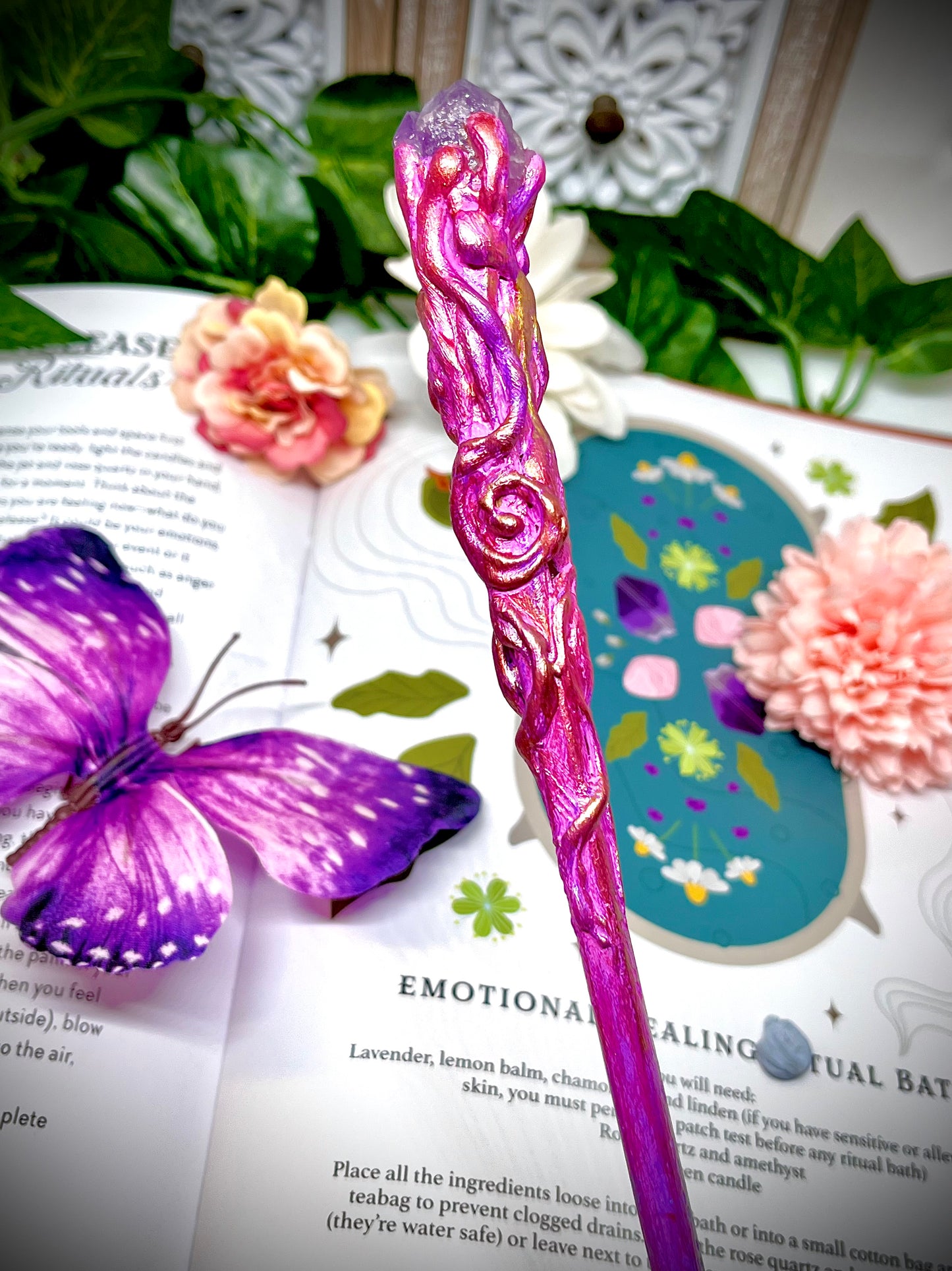 The Serenity Weaver- Handmade Crystal Wand