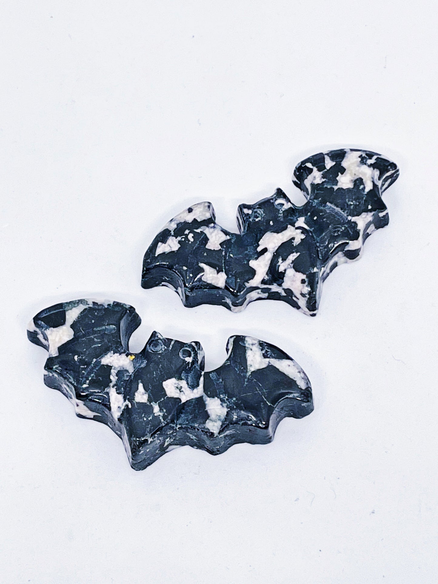 Black Tourmaline Bat Carvings
