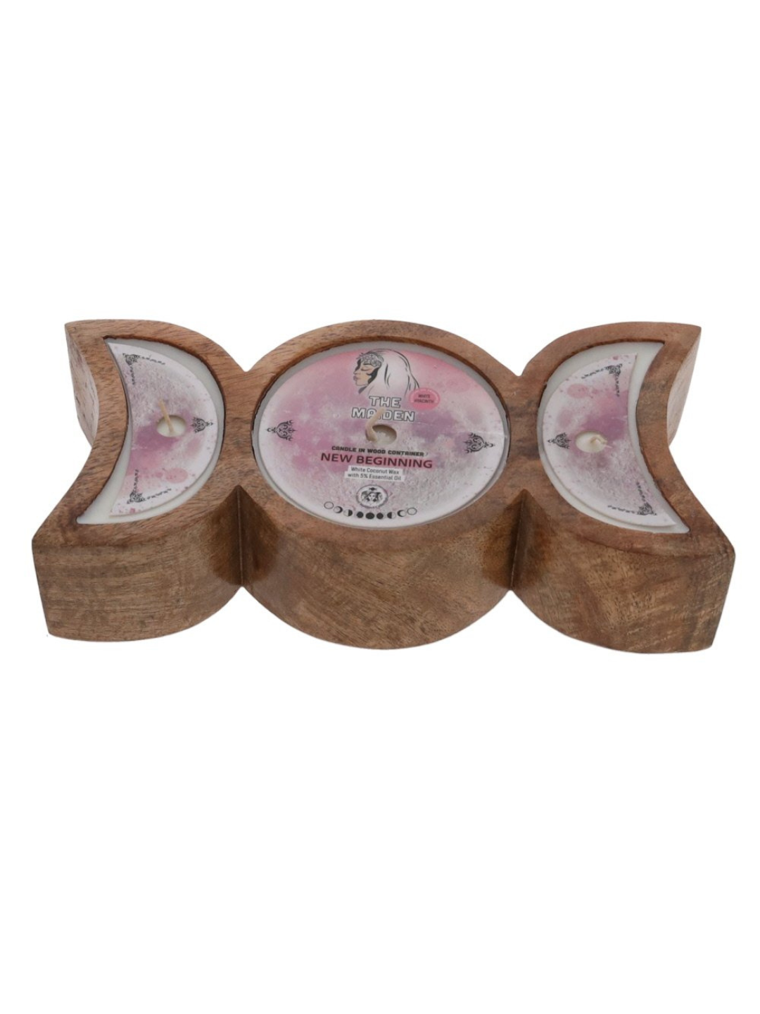 The Maiden Triple Moon Goddess Candle