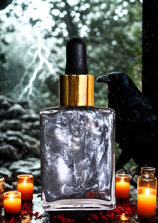 The Morrigan Goddess Oil | Protection, Strength & Transformation Ritual Oil | Devotional Oil for Courage, Sovereignty