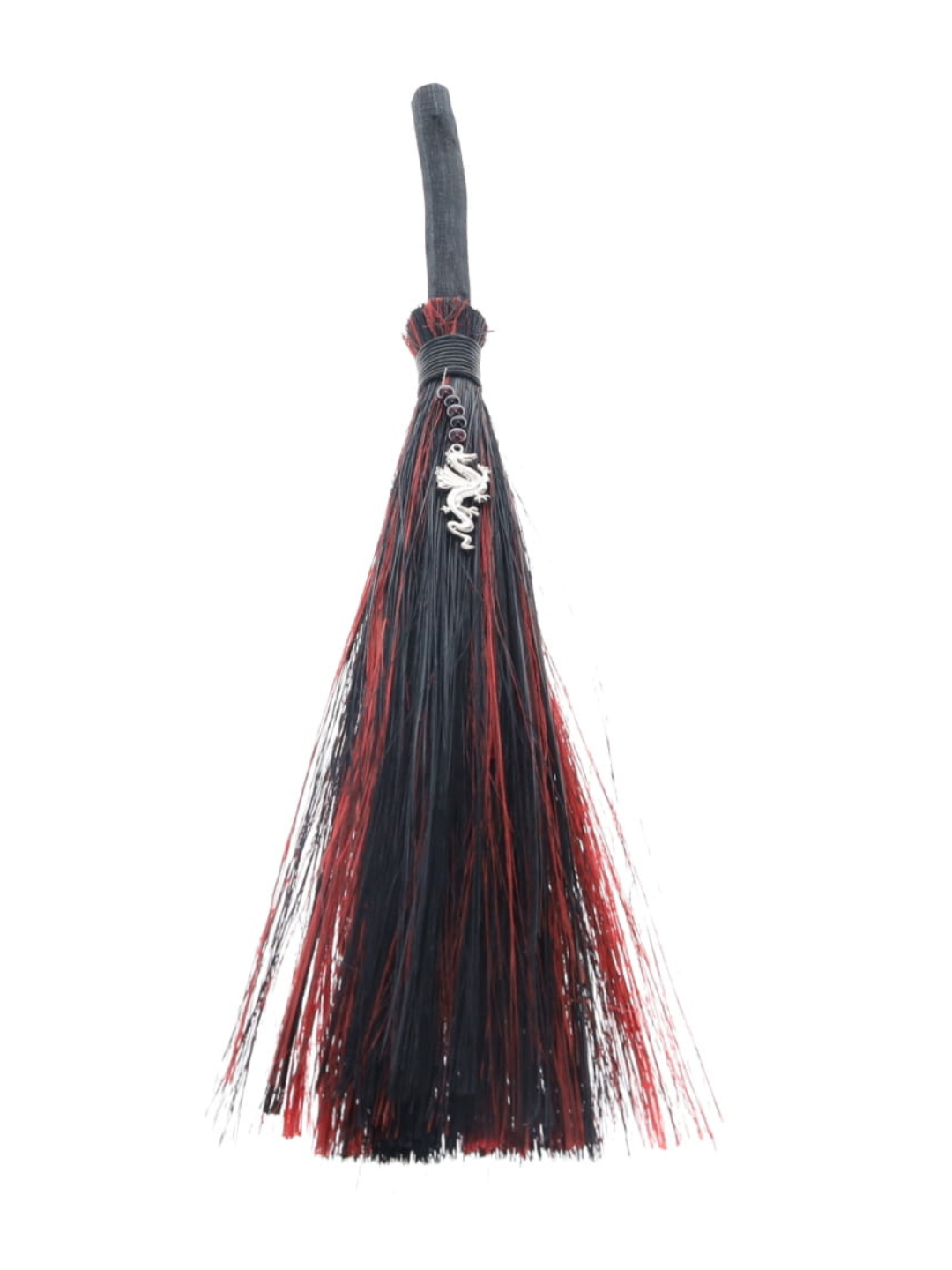 Red Besom ✧ Garnet & Dragon Charm