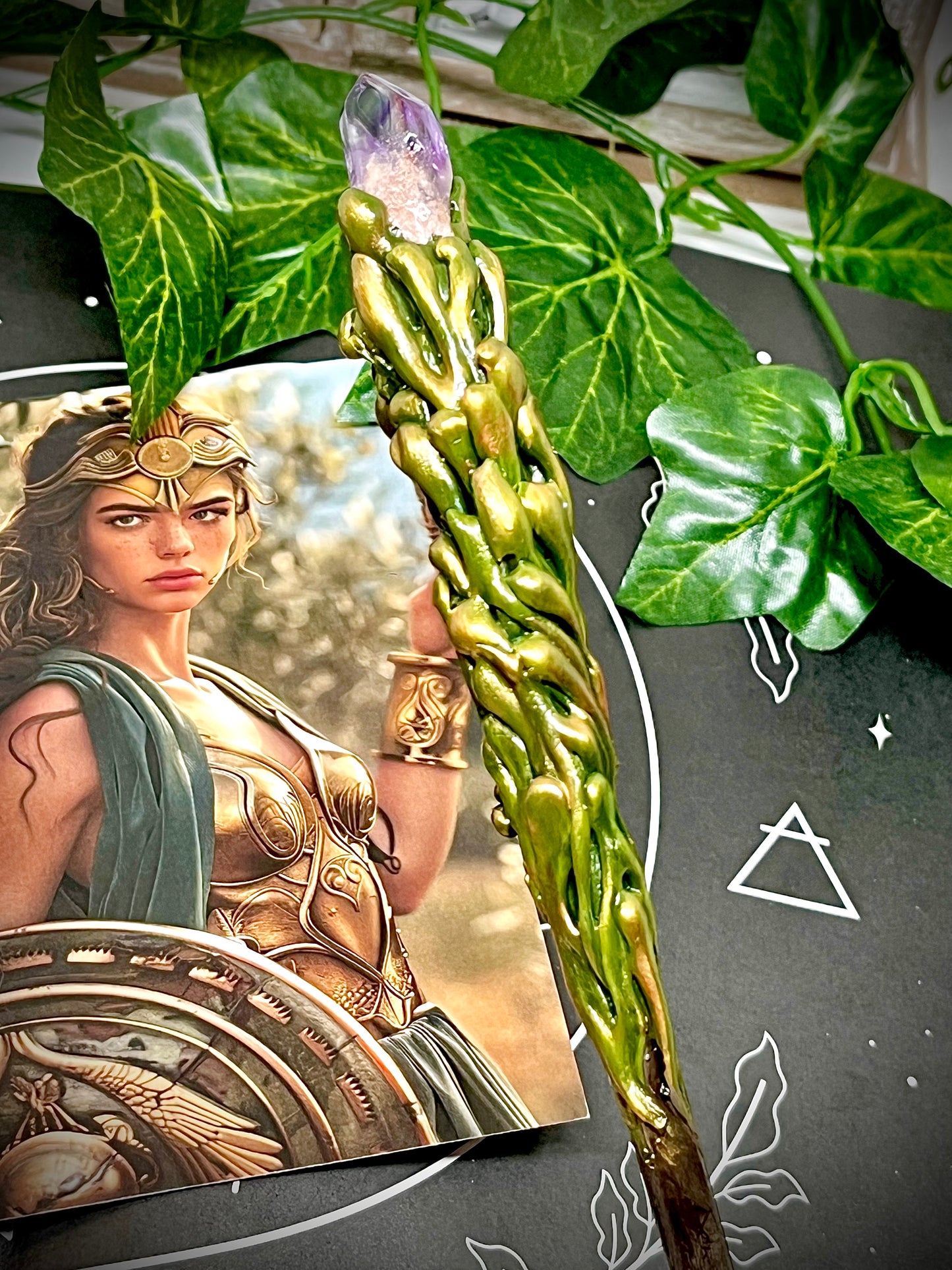 Athena’s Truthbearer - Handmade Crystal Wand