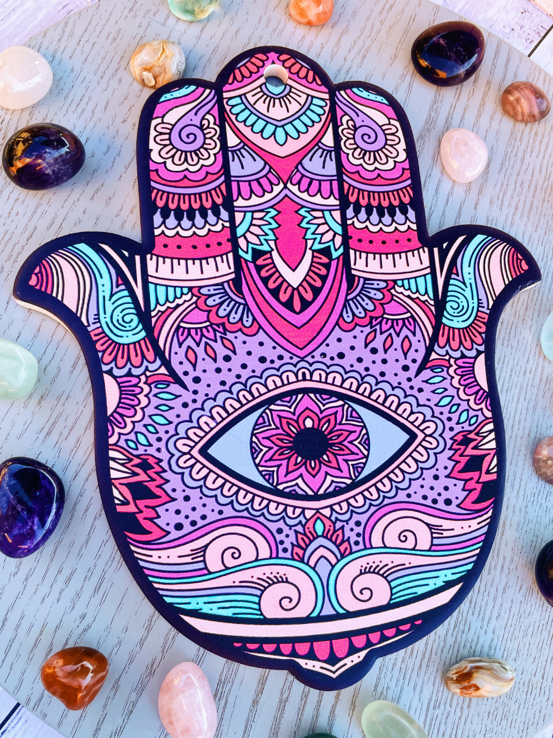 Hamsa Ceramic Altar Plate ✧ Protection & Sacred Space