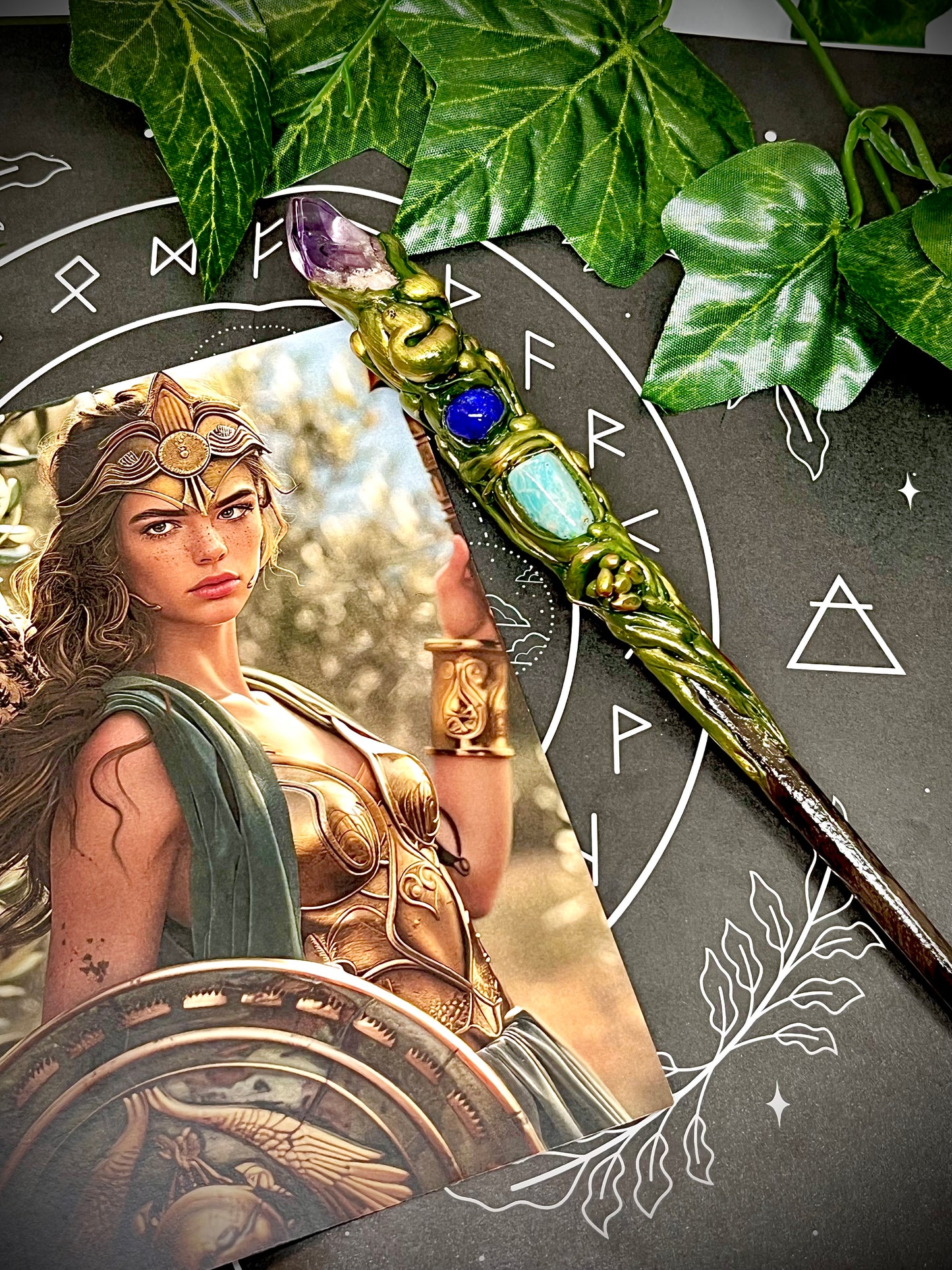 Athena’s Truthbearer - Handmade Crystal Wand