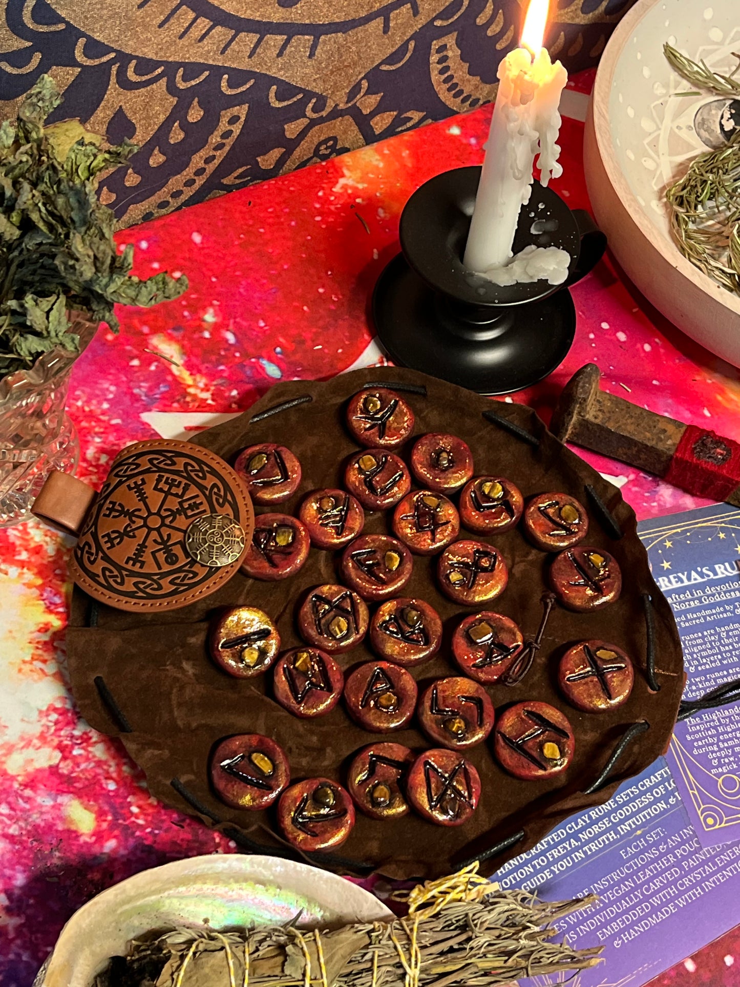 Freya’s Seidrflame Runes - Tigers Eye