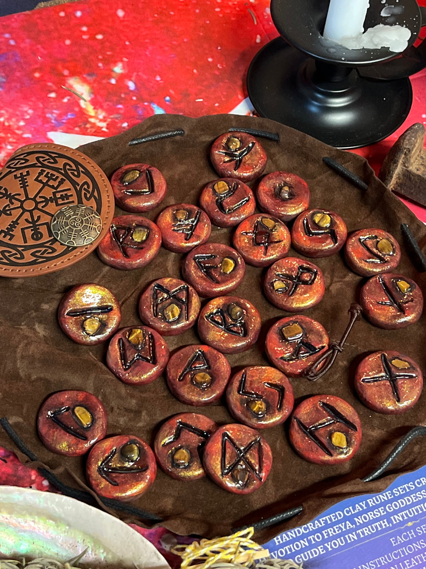 Freya’s Seidrflame Runes - Tigers Eye