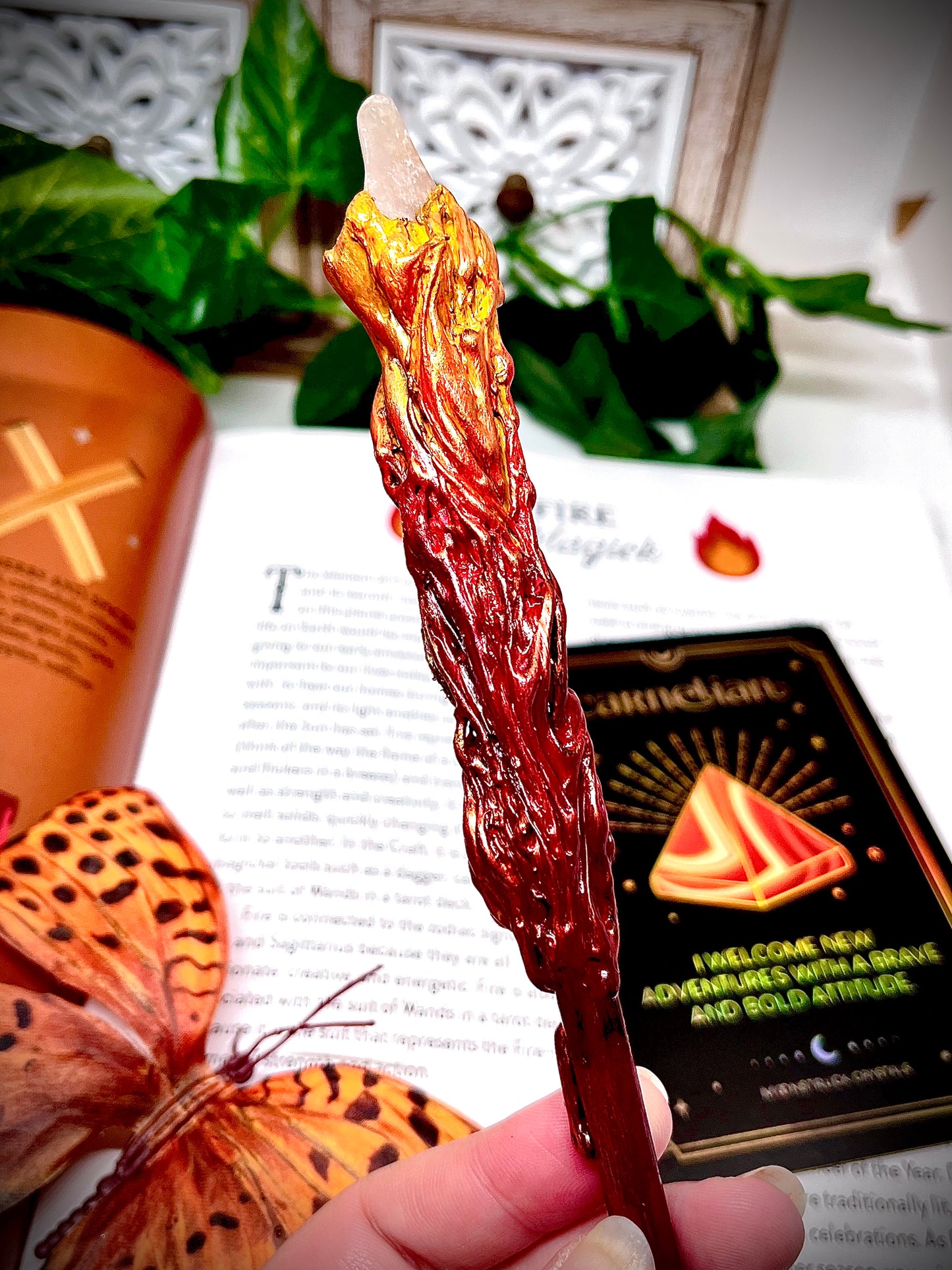 The Eternal Flame- Handmade Crystal Wand