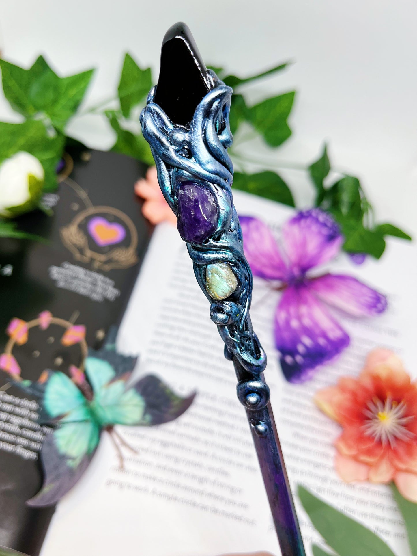 The Dragonrider - Handmade Crystal Wand