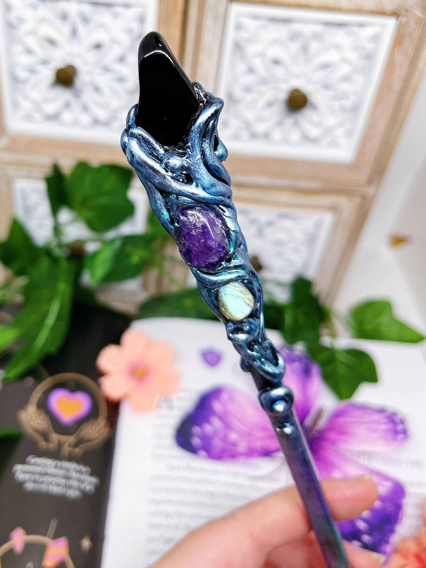 The Dragonrider - Handmade Crystal Wand