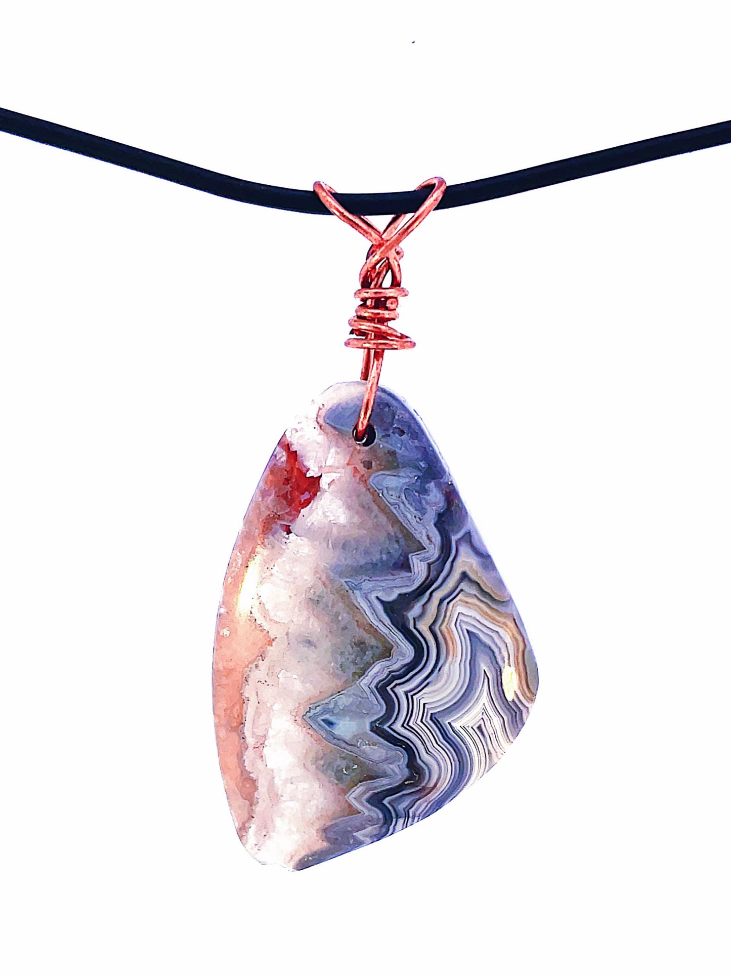 Mexican Lace Agate Pendant