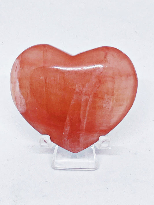 Rose Calcite Heart