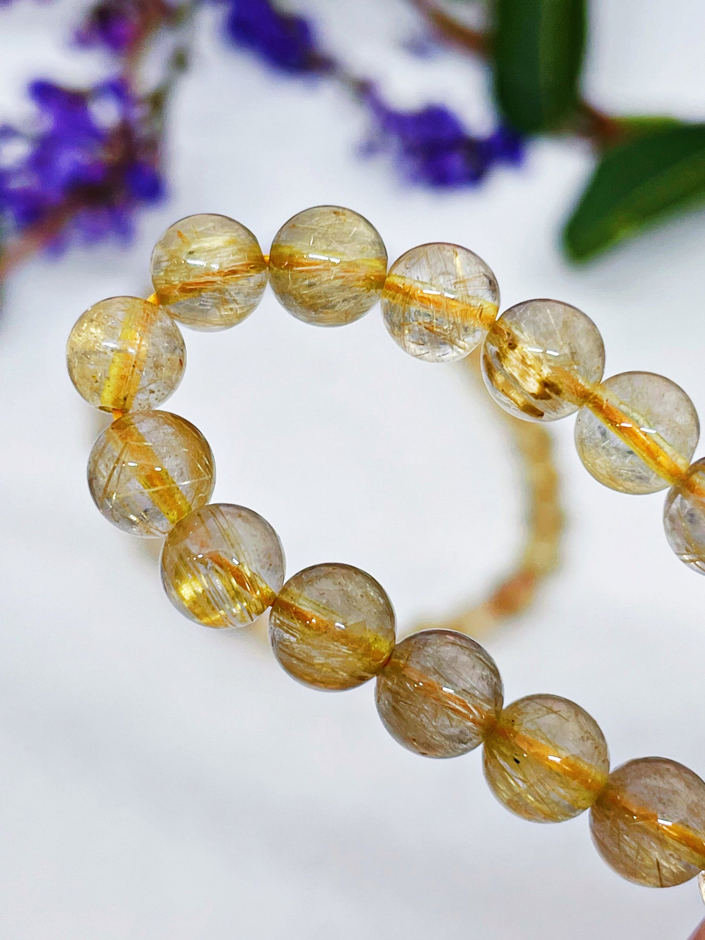 Golden Rutilated Quartz Bracelets - Rare, High Grade