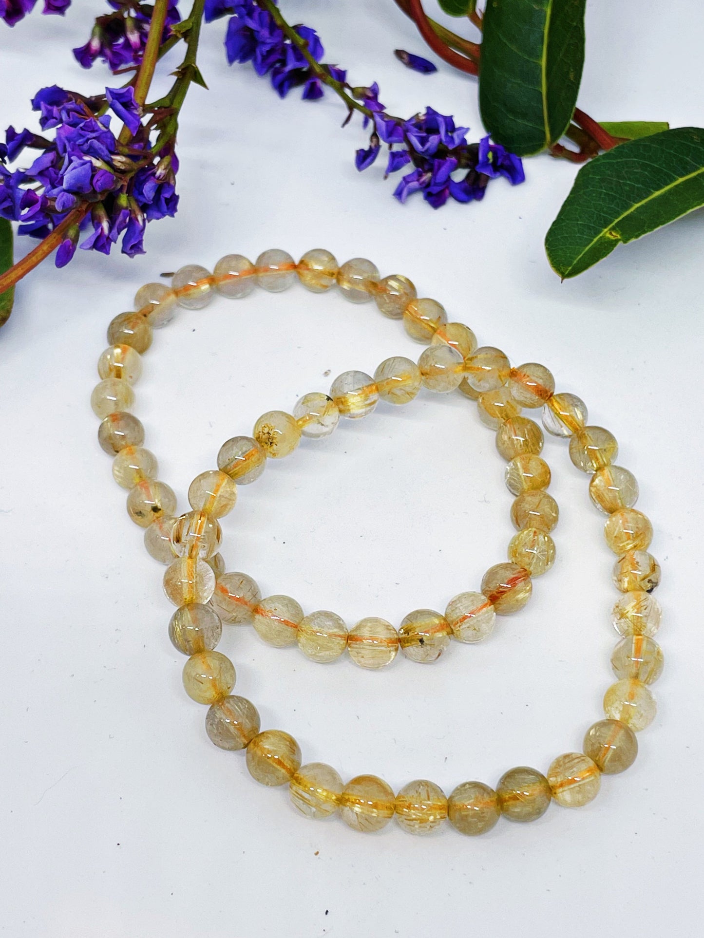 Golden Rutilated Quartz Bracelets - Rare, High Grade