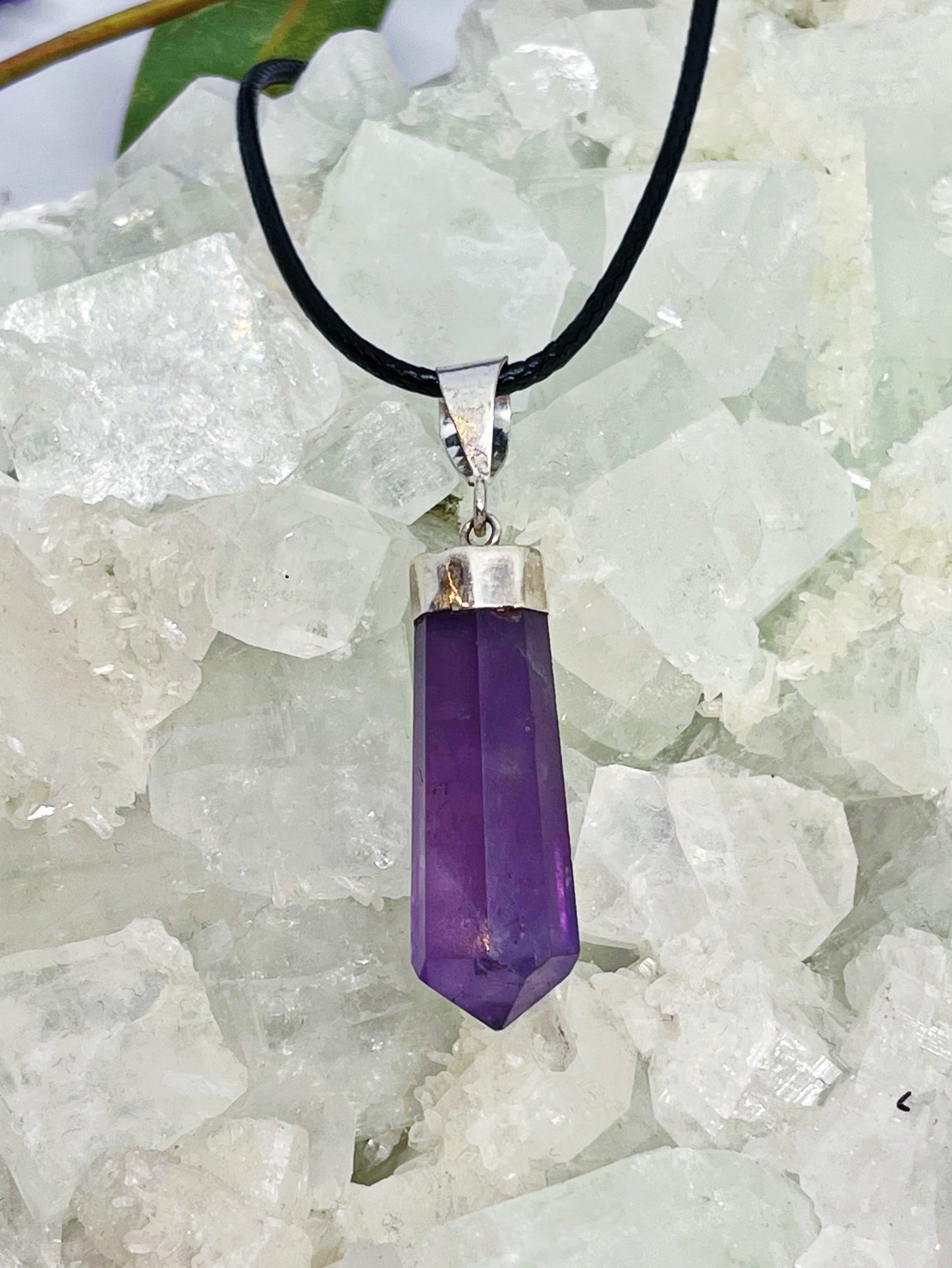 Sterling Silver Amethyst Point Pendants