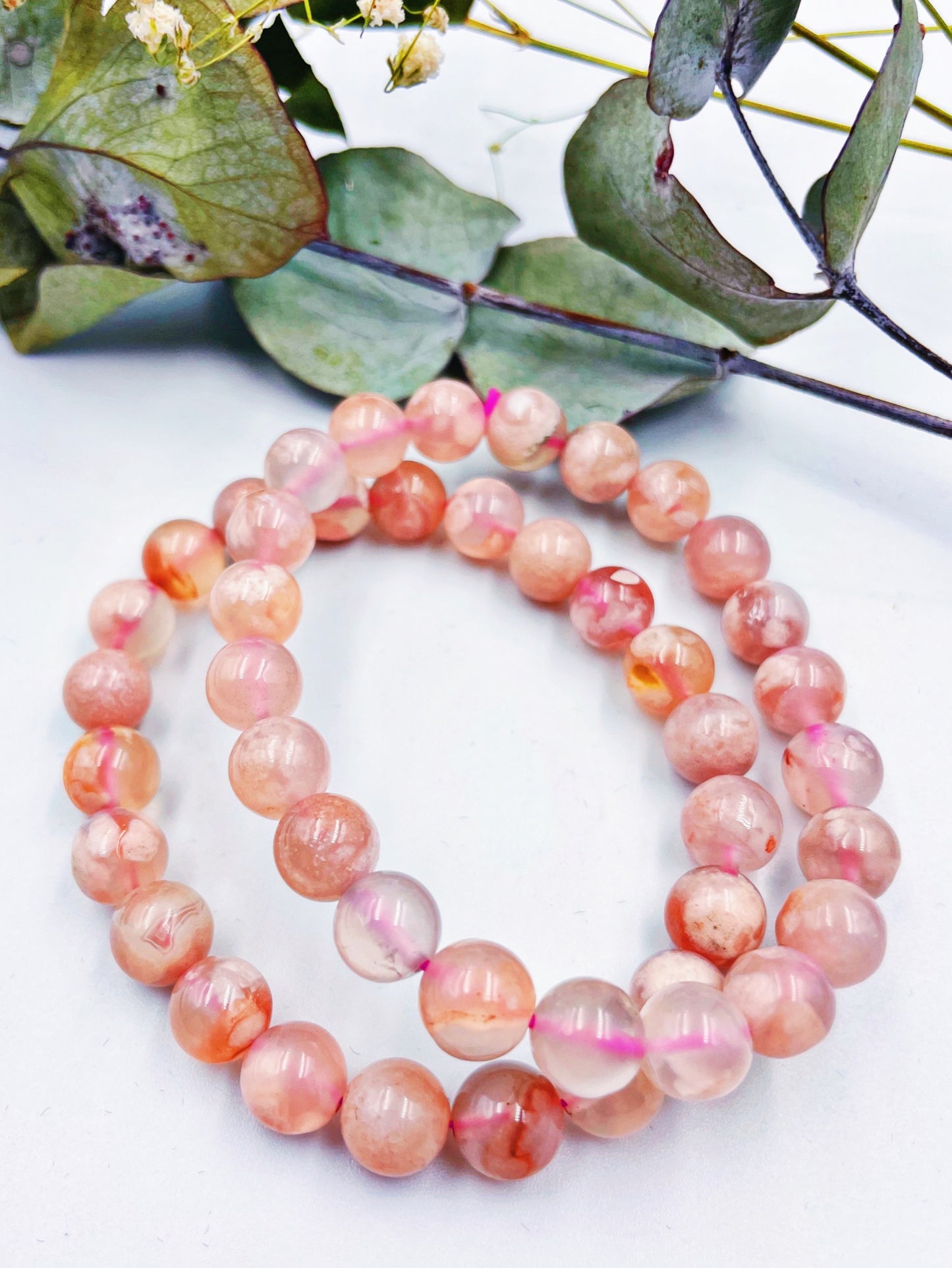 Flower Agate Bracelets