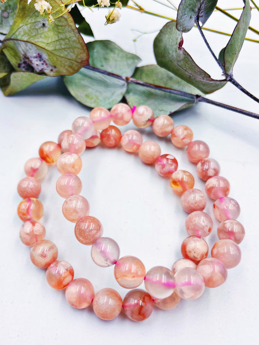 Flower Agate Bracelets
