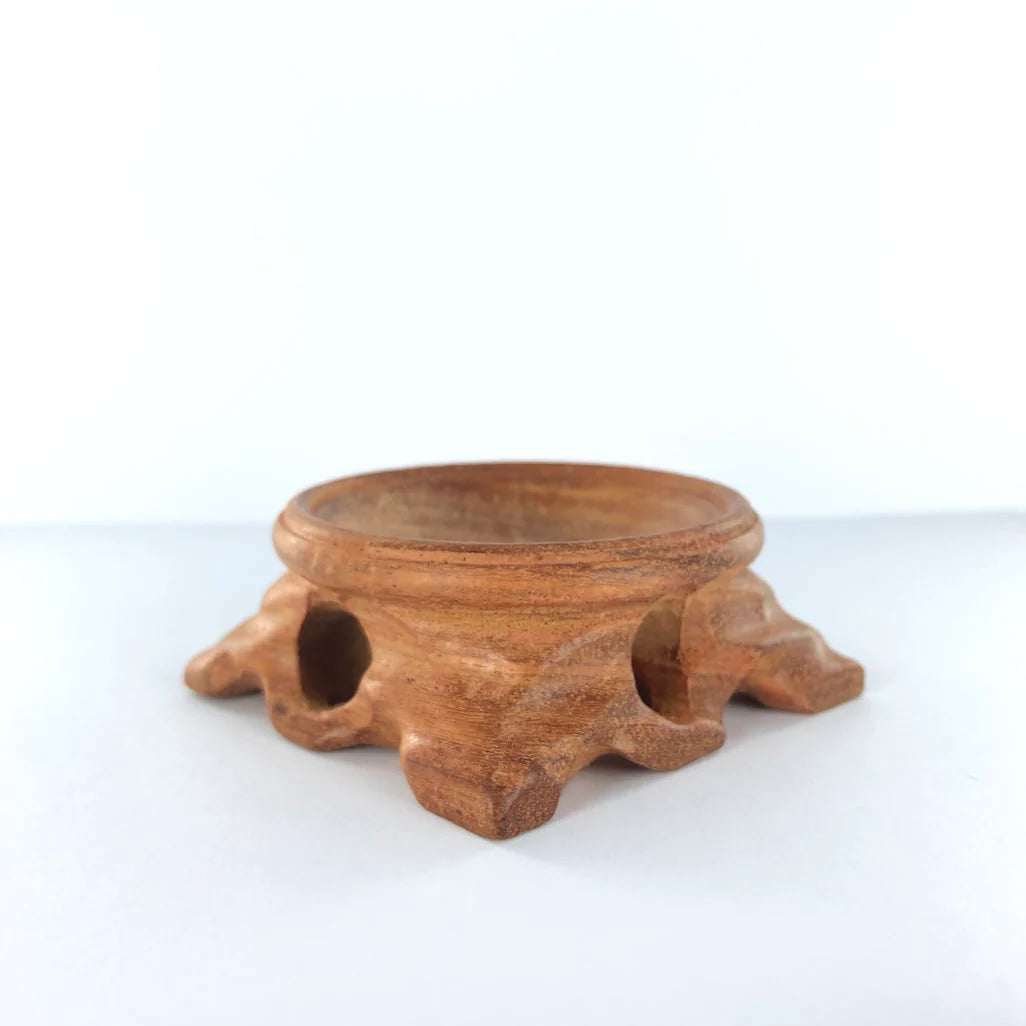 Carved Wooden Sphere Stands