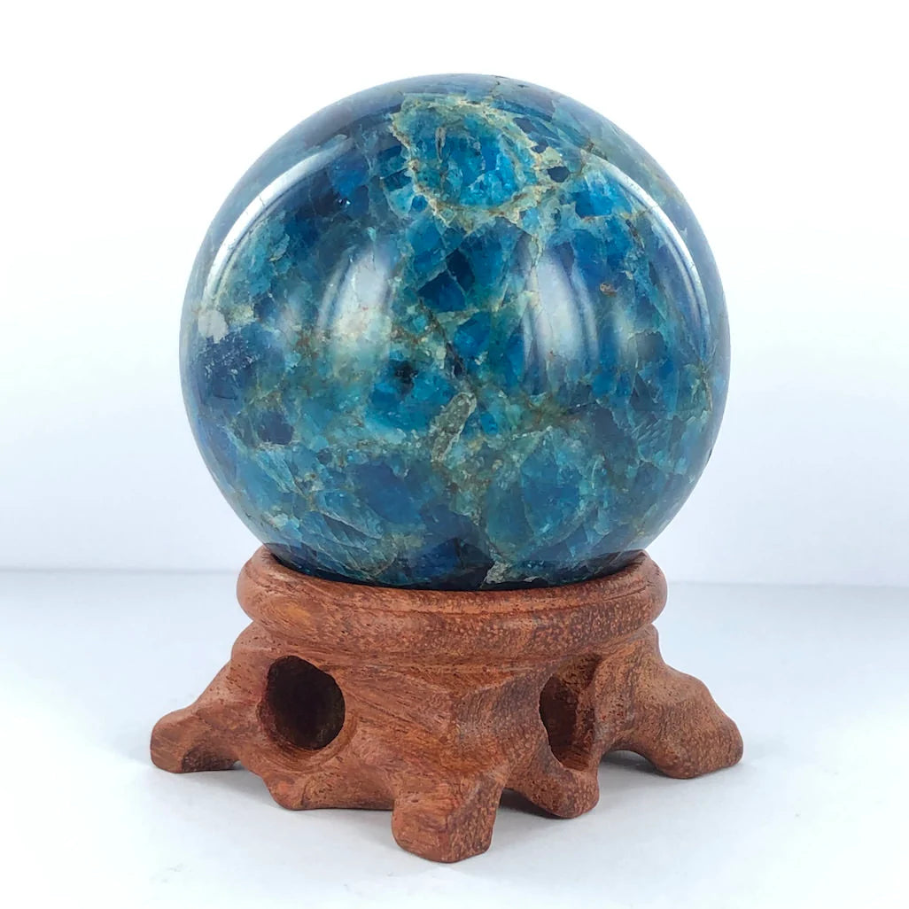 Carved Wooden Sphere Stands