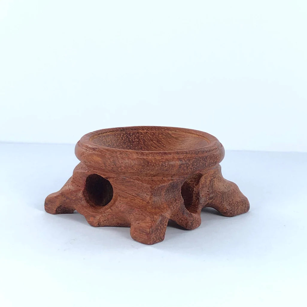 Carved Wooden Sphere Stands