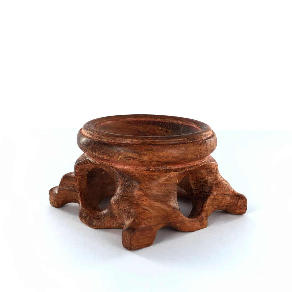 Carved Wooden Sphere Stands