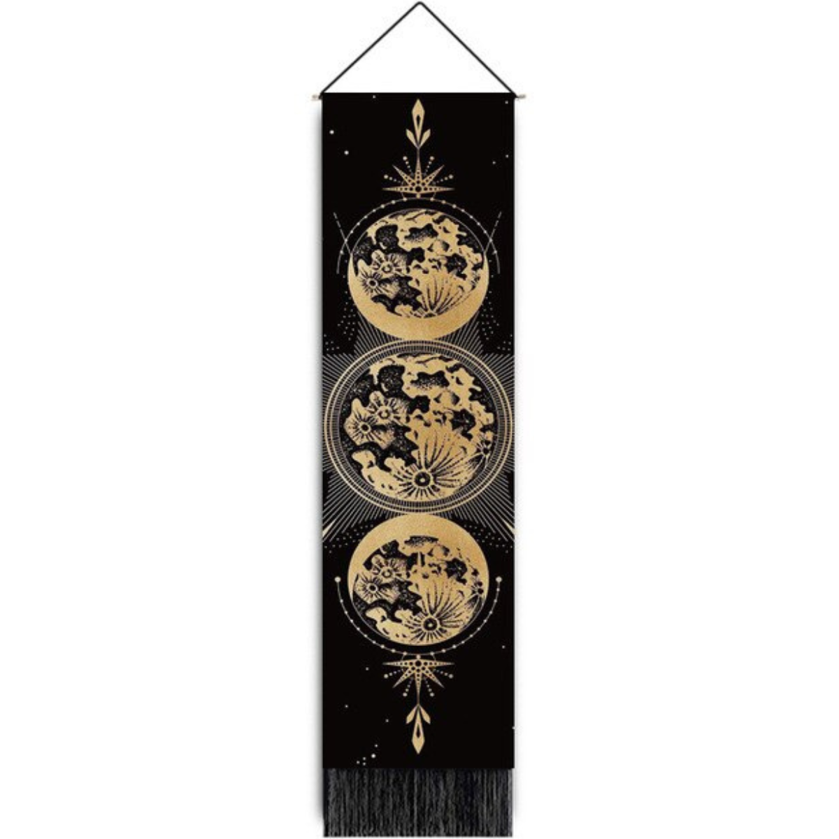 Triple Moon Tapestry Banner