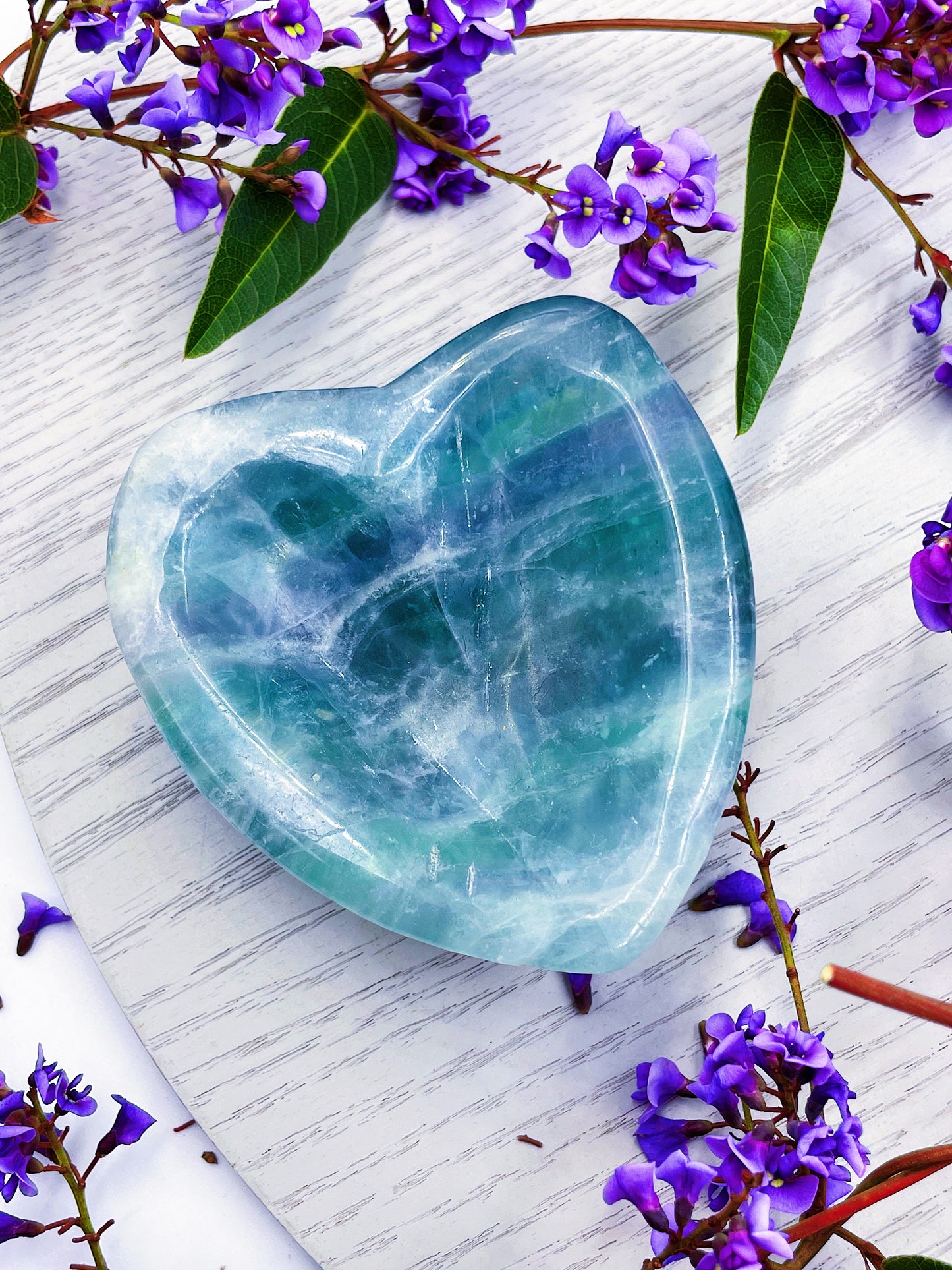 Green Fluorite Heart Bowl