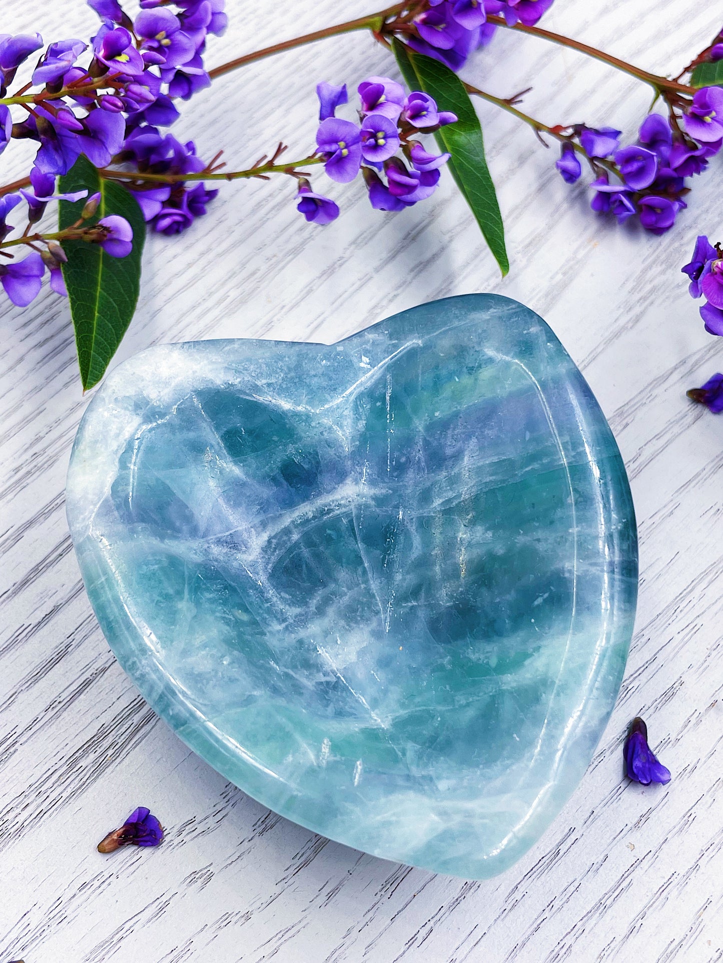 Green Fluorite Heart Bowl