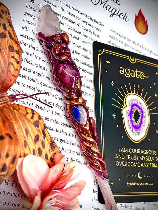 The Elder Flame- Handmade Crystal Wand