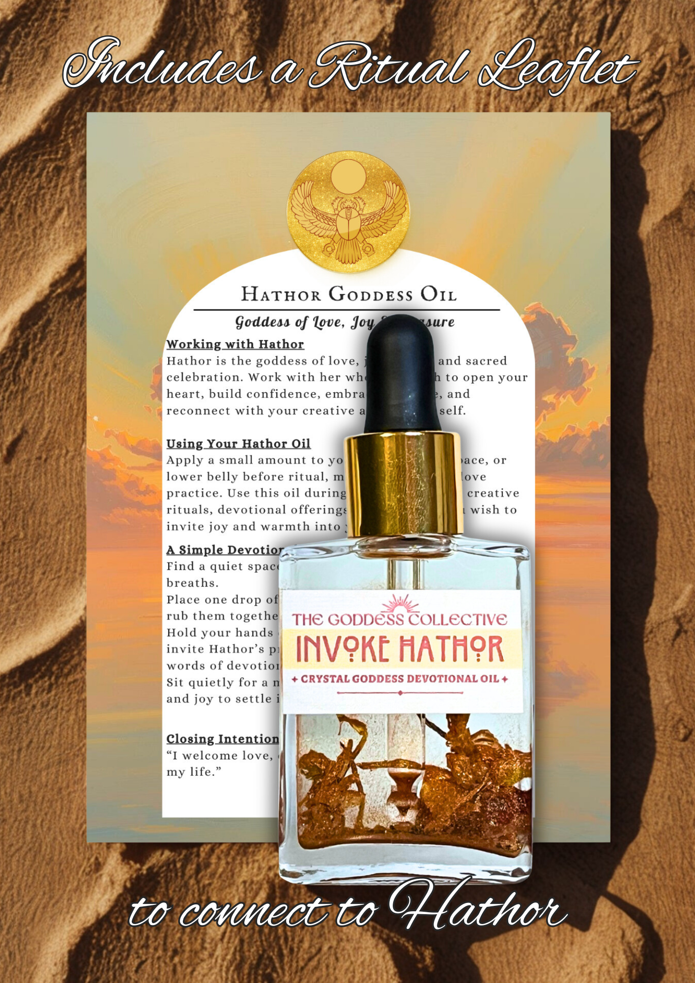 Hathor Goddess Oil | Devotional Ritual Oil for Love, Joy & Confidence