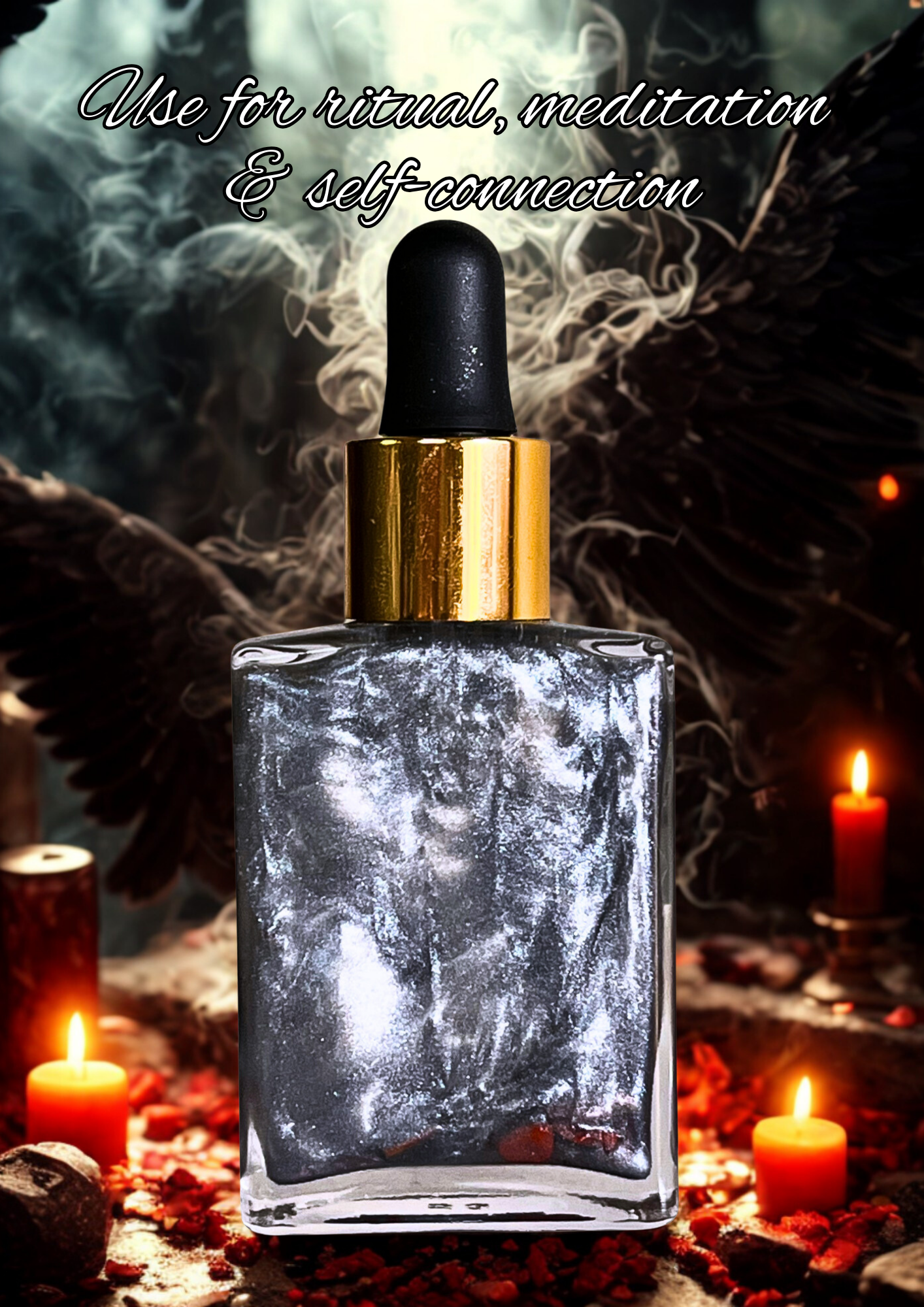 The Morrigan Goddess Oil | Protection, Strength & Transformation Ritual Oil | Devotional Oil for Courage, Sovereignty