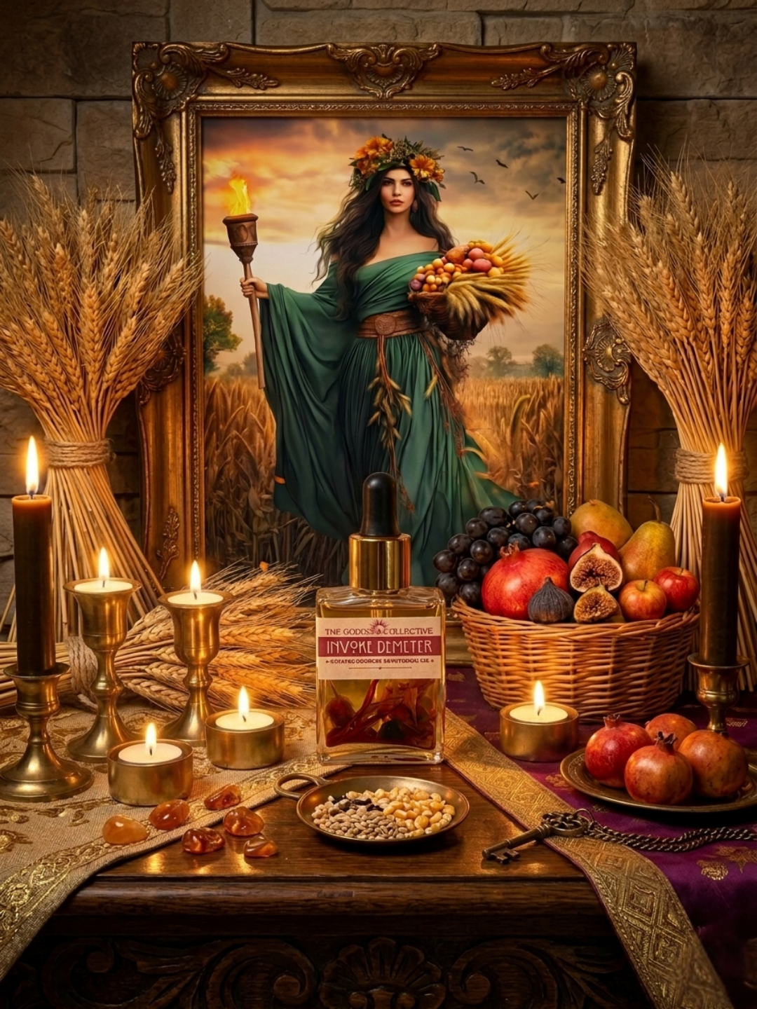 Demeter Goddess Devotional Oil | Harvest, Nourishment & Abundance Ritual Oil | Motherhood, Comfort & Seasonal Flow