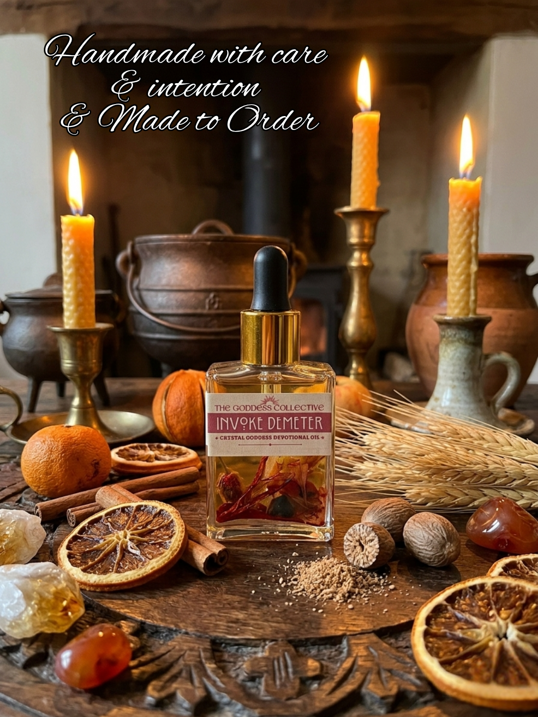 Demeter Goddess Devotional Oil | Harvest, Nourishment & Abundance Ritual Oil | Motherhood, Comfort & Seasonal Flow