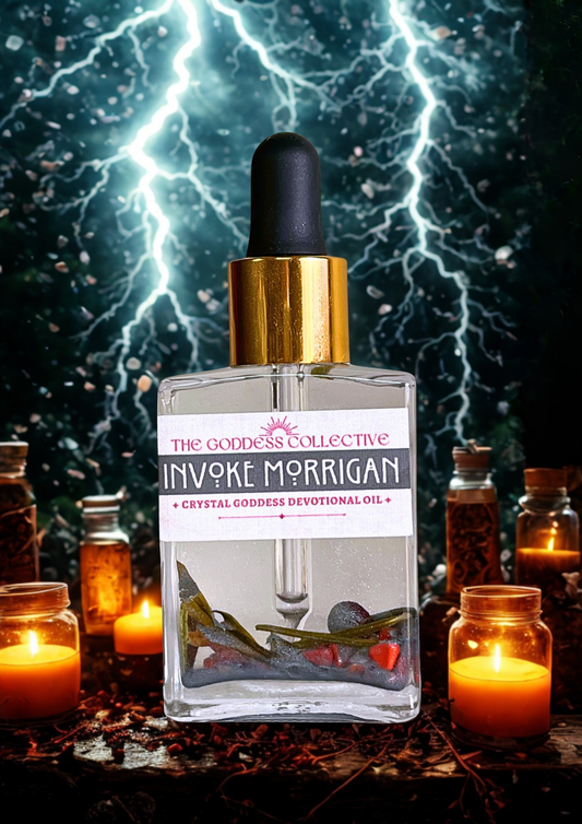 The Morrigan Goddess Oil | Protection, Strength & Transformation Ritual Oil | Devotional Oil for Courage, Sovereignty