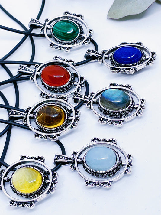 Vintage Spinning Crystal Pendant