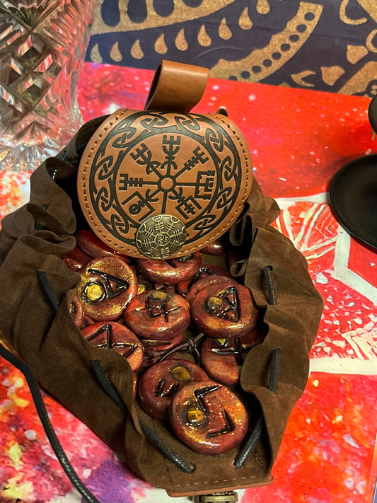 Freya’s Seidrflame Runes - Tigers Eye