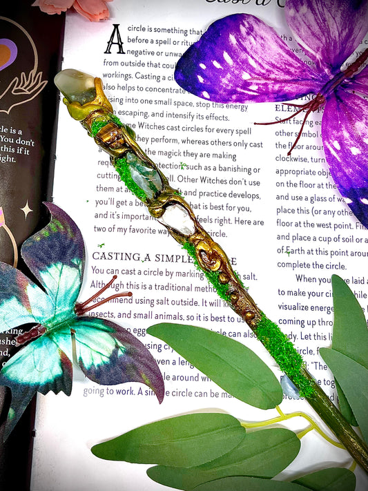 The Highlander - Handmade Crystal Wand