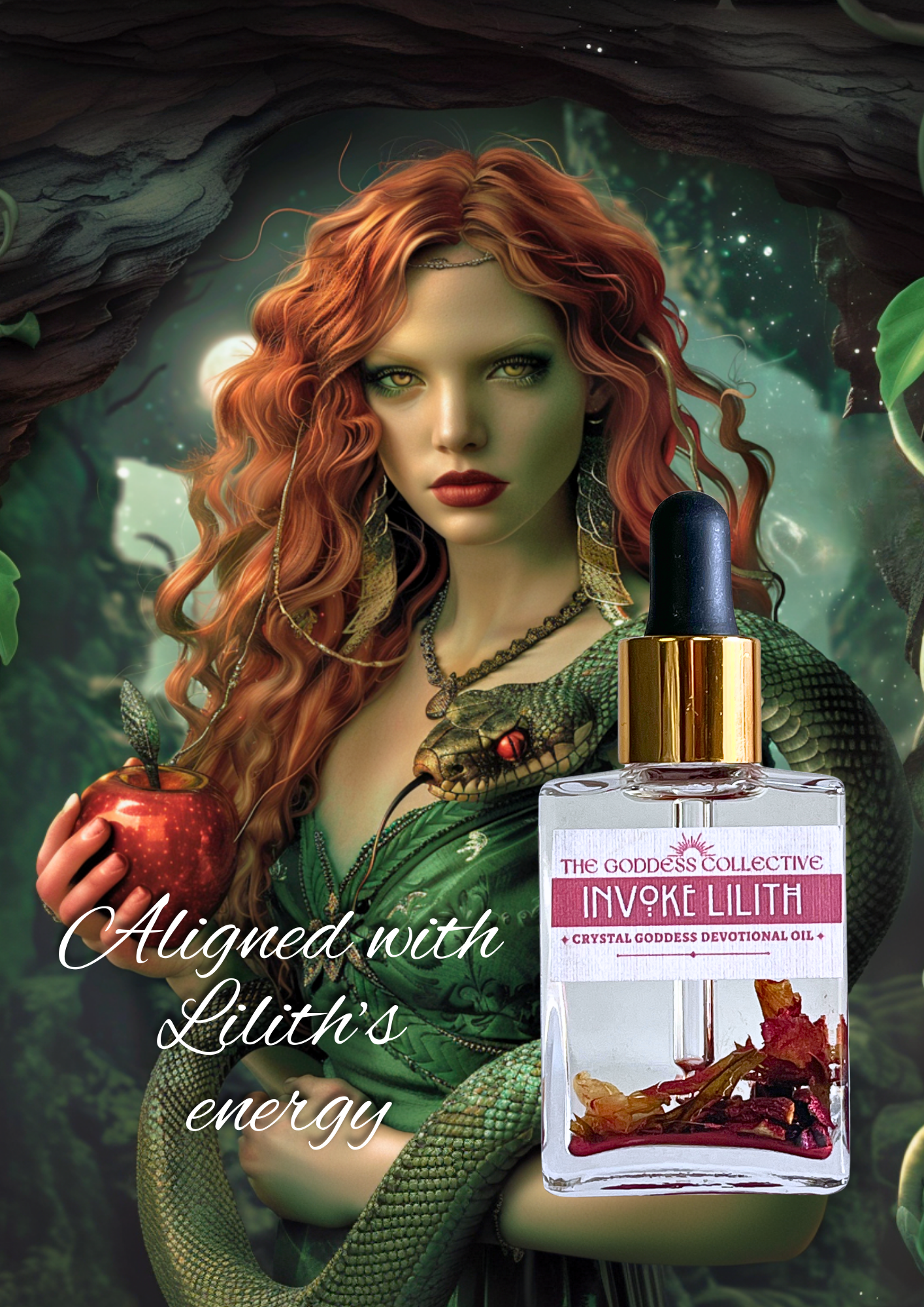 Lilith Goddess Oil | Witch Ritual Oil for Shadow Work, Protection & Dark Feminine Power