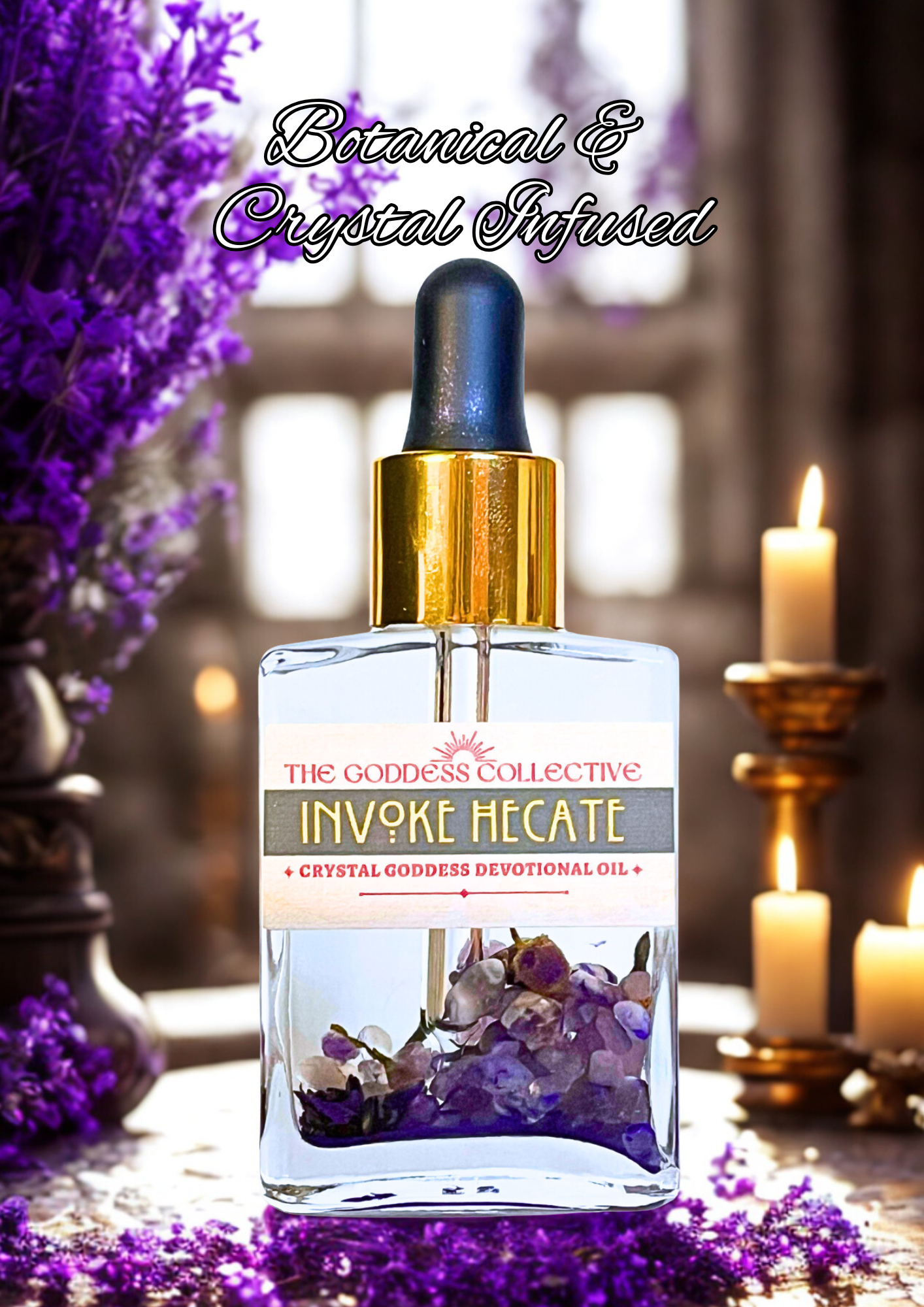 Hecate Goddess Oil | Moon Magick & Protection Ritual Oil | Devotional Oil for Guidance, Intuition