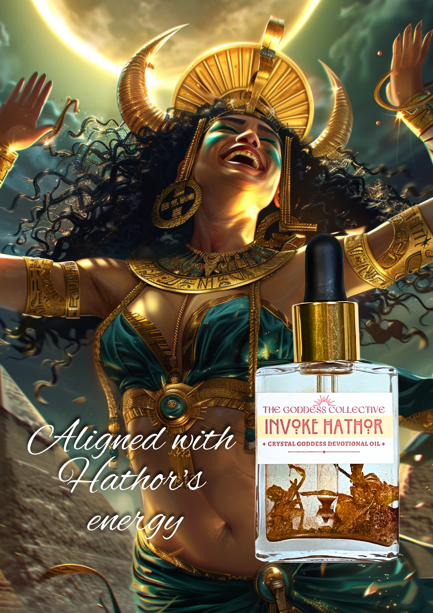 Hathor Goddess Oil | Devotional Ritual Oil for Love, Joy & Confidence