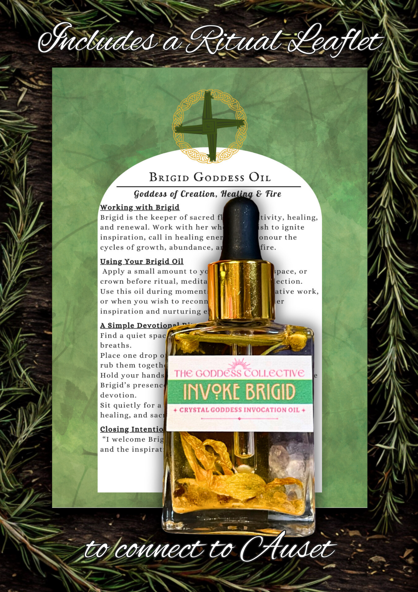 Brigid Goddess Oil | Devotional Ritual Oil for Creativity, Healing & Abundance