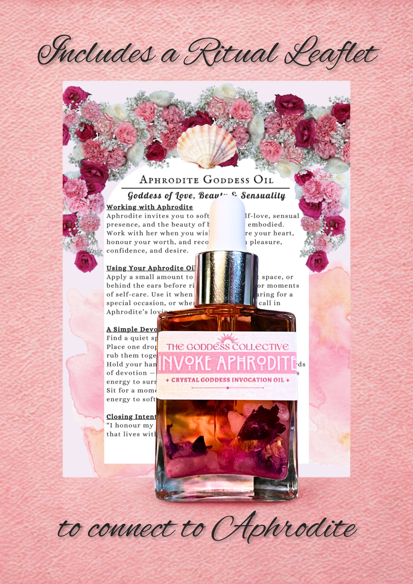 Aphrodite Goddess Oil | Devotional Ritual Oil for Love, Beauty & Self-Connection