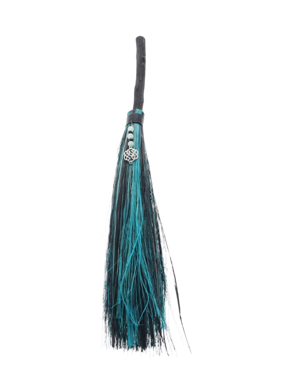 Teal Besom ✧ Green Aventurine & Celtic Knot Charm