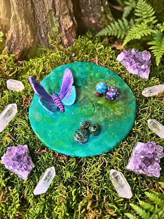 Enchanted Forest Ritual Incense Dish ✧ Handmade