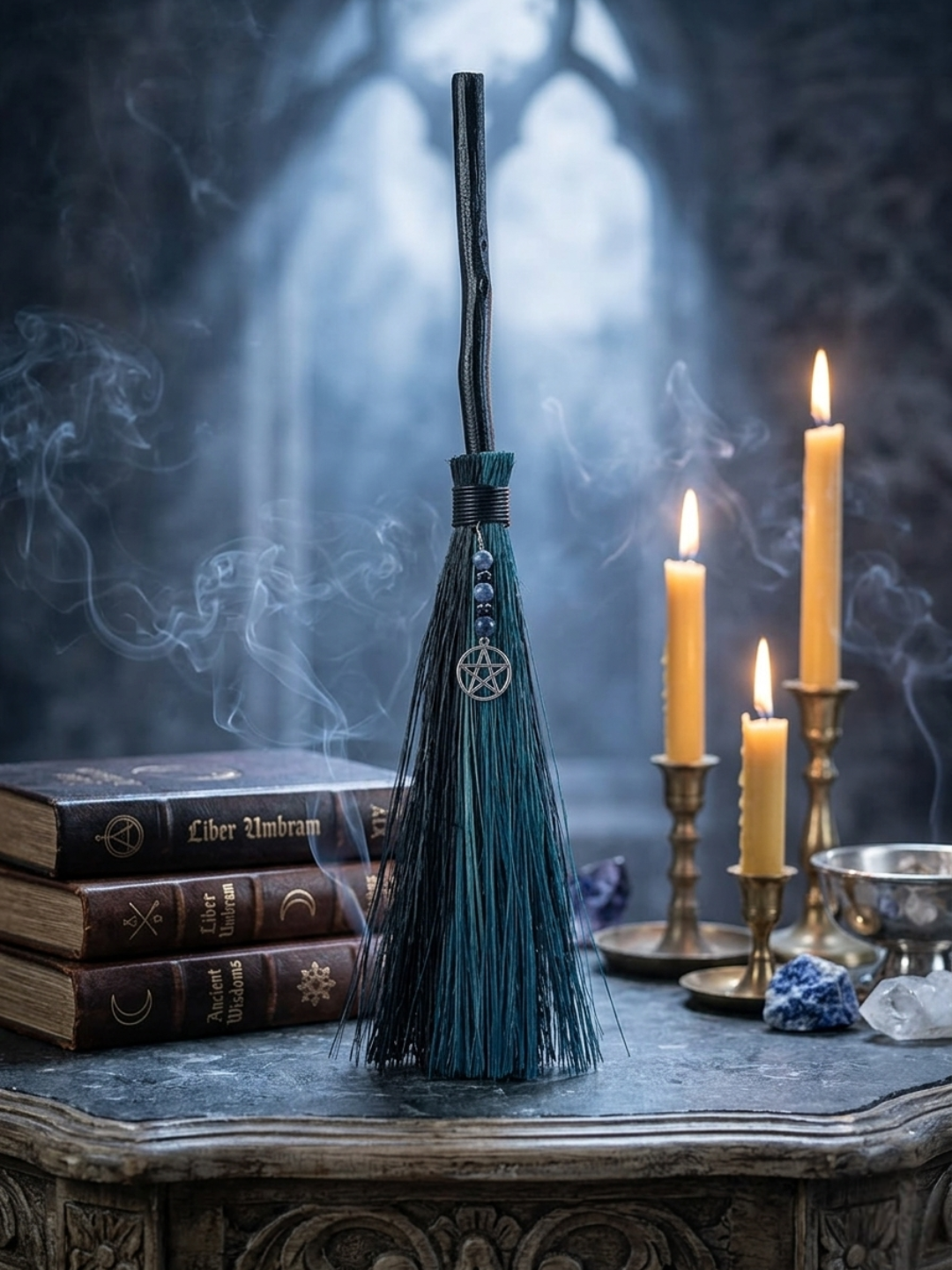 Blue Besom ✧ Sodalite & Pentacle Charm