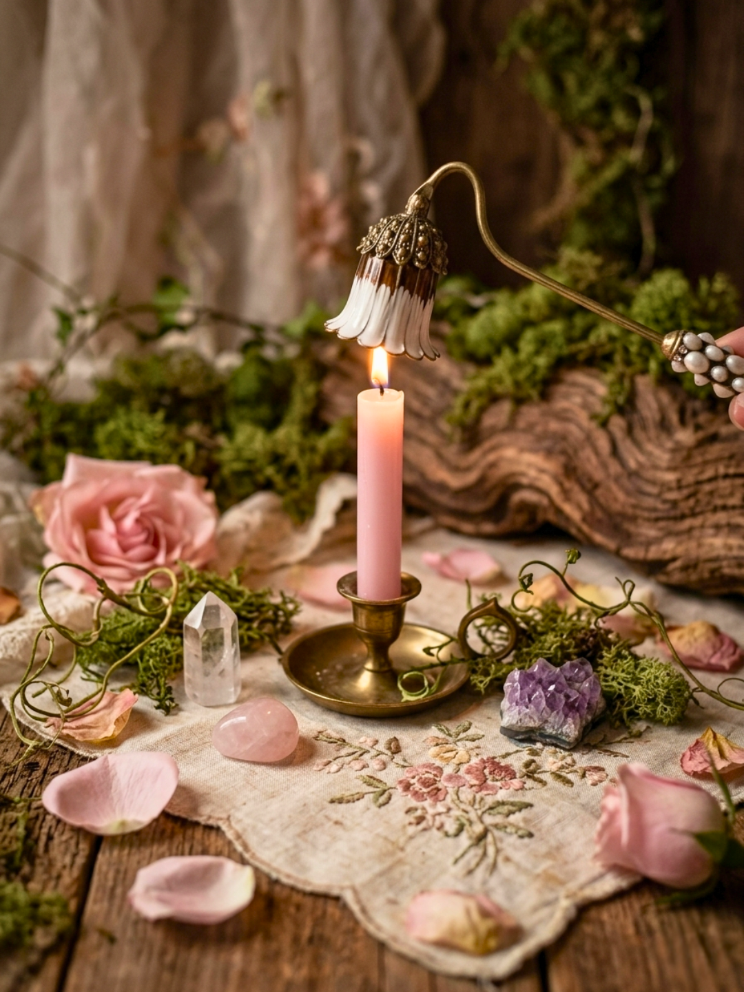 Moon Garden Tulip Candle Snuffer ✧ Ritual Tool