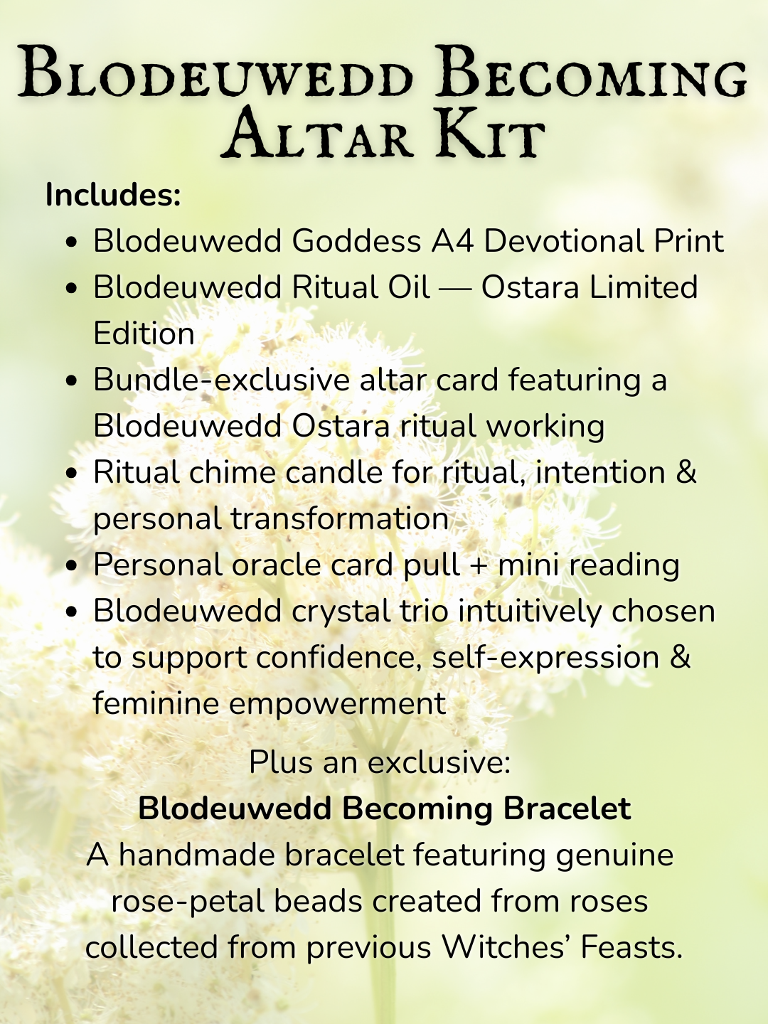 Blodeuwedd Ostara Ritual Collection