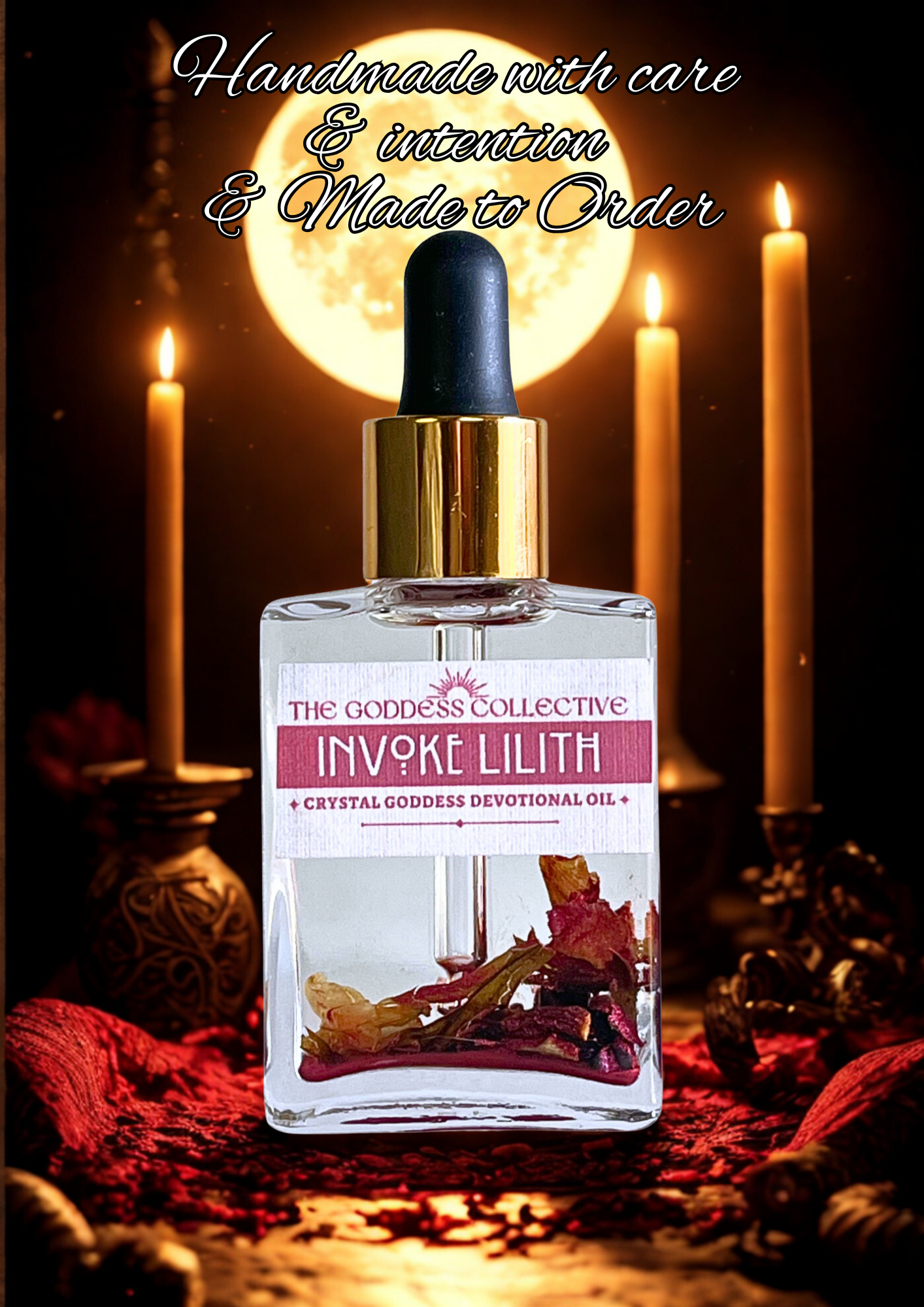 Lilith Goddess Oil | Witch Ritual Oil for Shadow Work, Protection & Dark Feminine Power