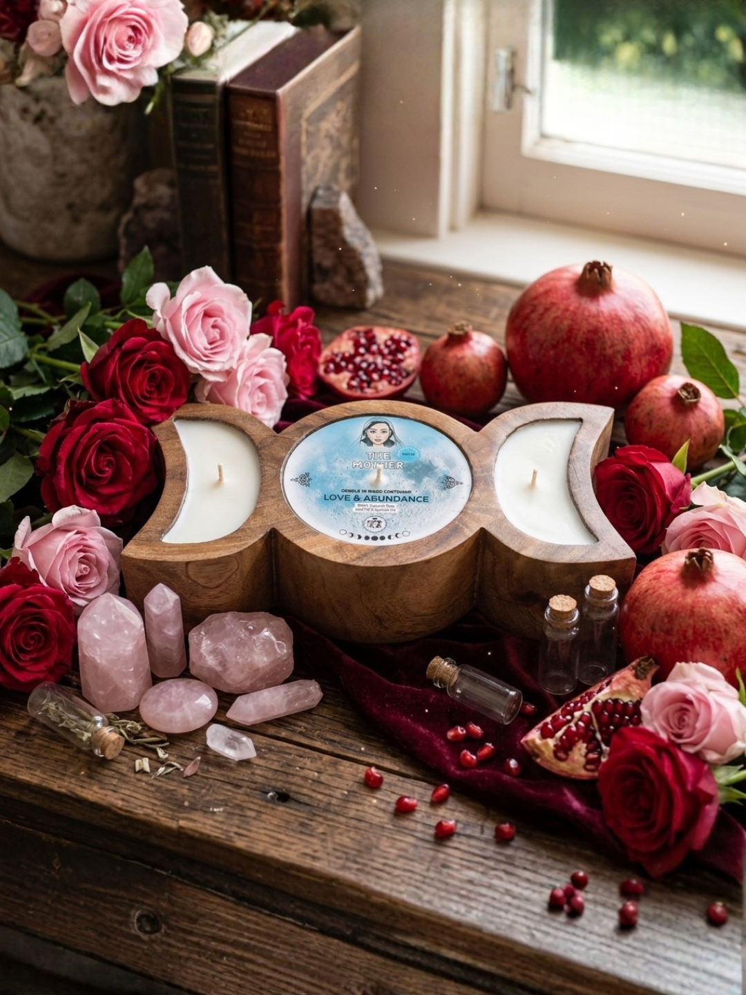 The Mother Triple Moon Goddess Candle