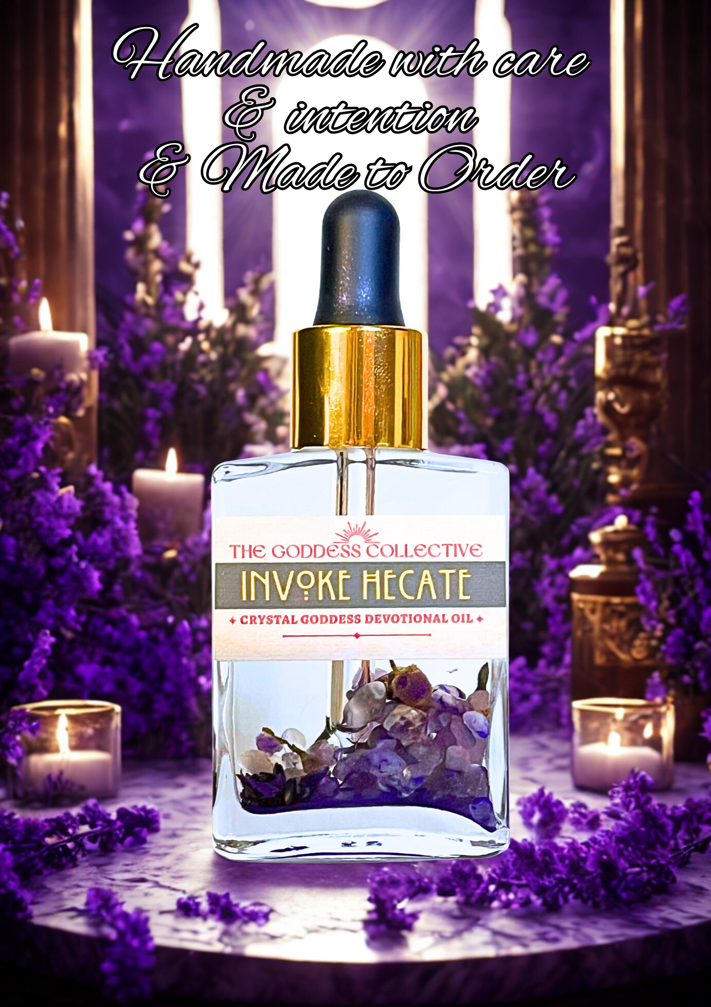 Hecate Goddess Oil | Moon Magick & Protection Ritual Oil | Devotional Oil for Guidance, Intuition