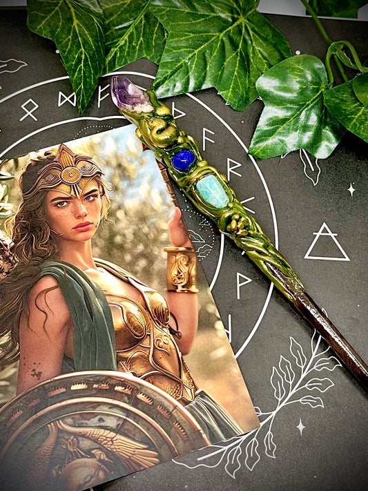 Athena’s Truthbearer - Handmade Crystal Wand